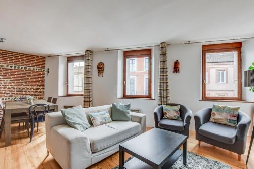 Duplex Tolosa - Pont-Neuf, Dôme de la Grave, 2 BDRs 85m2, AC, Free private car park - T3 85m2 avec clim, parking privé gratuit