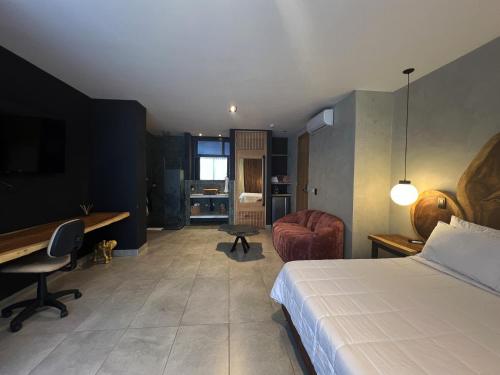 Cama o camas de una habitación en Hotel Zelva Negra