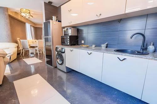 Kuchyň nebo kuchyňský kout v ubytování Cabernet Corner