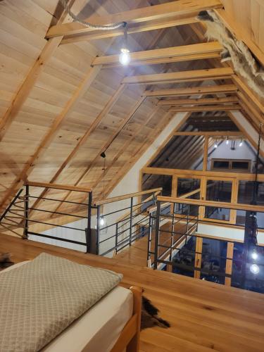 Antić apartmani Stara planinaにあるベッド