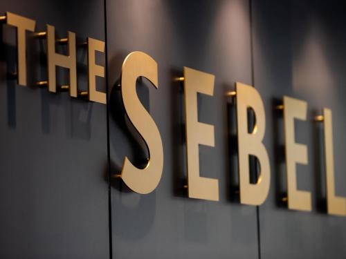 a scientology scientology logo is pictured at a scientology scientology headquarters at The Sebel Sydney Martin Place in Sydney