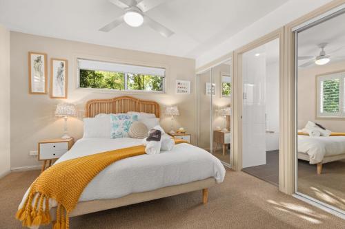 Voodi või voodid majutusasutuse White Sands Deck House by Experience Jervis Bay toas