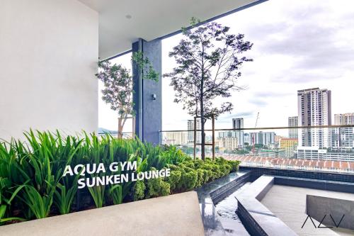 a view of the city from the balcony of a building at Urban Suites, Spectre Collection by Stellar ALV in Jelutong