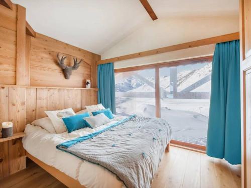 Postel nebo postele na pokoji v ubytování Duplex 75m², 8 pers. Cosy, proche pistes avec Concierge, TV Netflix et Wi-Fi - FR-1-545-5