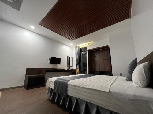 Katil atau katil-katil dalam bilik di Happy House Moc Chau