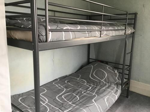 a couple of bunk beds in a room at Fernando's place in Dublin
