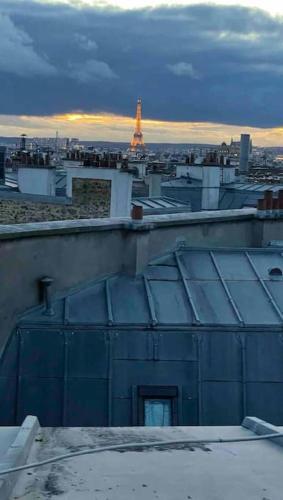 une vue d'une ville depuis le toit d'un immeuble dans l'établissement Center PARIS, à Paris