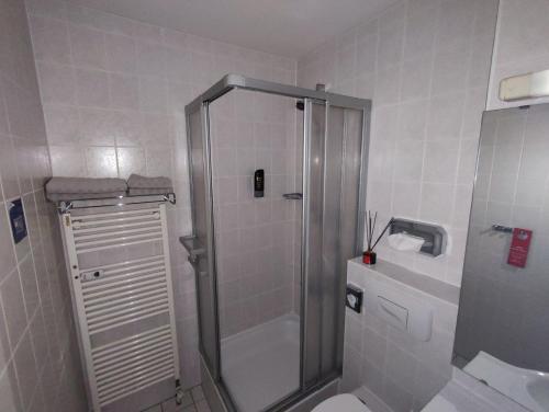 Koupelna v ubytování Duplex apartment Almberg
