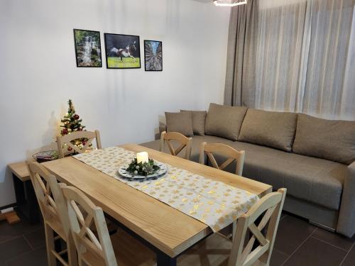 Antić apartmani Stara planinaにあるシーティングエリア