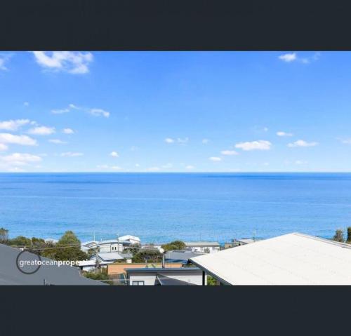 a view of the ocean from a building at Vitamin Sea at Skenes Creek Amazing Ocean Views in Skenes Creek