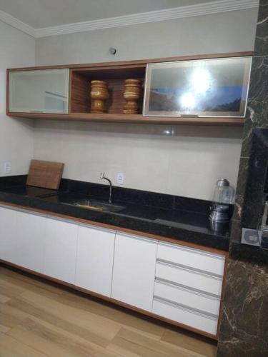 Dapur atau dapur kecil di Paraíso Natural, Guaratiba, Prado-BA