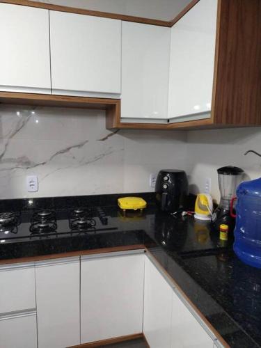 Dapur atau dapur kecil di Paraíso Natural, Guaratiba, Prado-BA