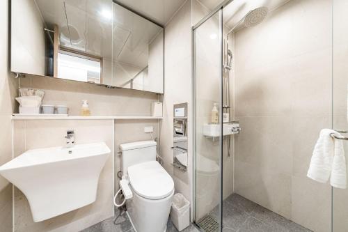 Allzip Archieve4H Residence hotel Busan tesisinde bir banyo