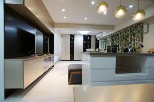 a kitchen with a sink and a counter top at TOKYOGUEST日本橋 in Tokyo