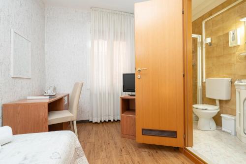 Koupelna v ubytování Hotel Donatello