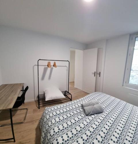 Кровать или кровати в номере Le Havre, La petite halte