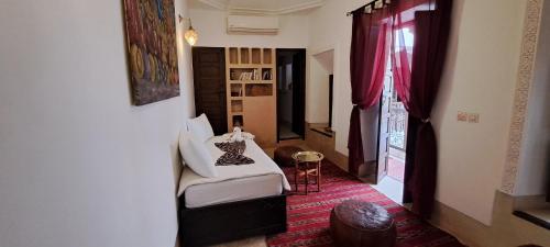 Posezení v ubytování Riad Parfum d'Orient