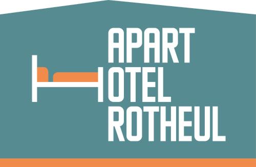 an image of a sign with the text april offrol rotated at Aparthotel Rotheul 