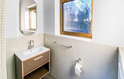 baño con lavabo y ventana en 3 Bedroom Stunning Home In Spier, en Spier
