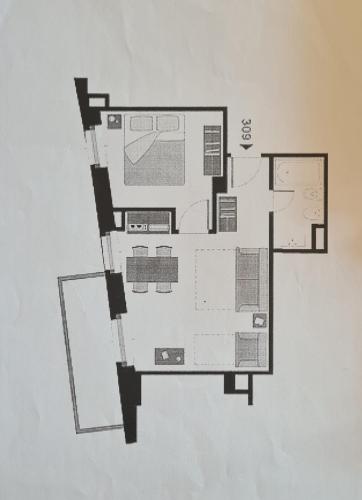 科爾瓦拉伊恩巴迪亞的住宿－Residence Miramonti Corvara，墙上的平面图