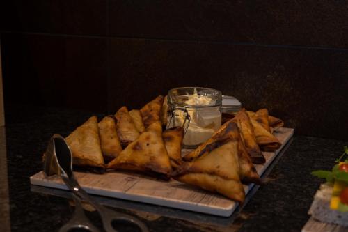 a plate of food with a plate of food at Villas D. Dinis - Charming Residence (adults only) in Lagos