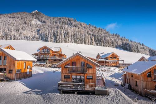 a group of log homes in the snow at Chalet in Hohentauern - Chalet Ana in Hohentauern