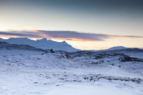 L'établissement Fossatun Camping Pods & Cottages - Sleeping Bag Accommodation en hiver