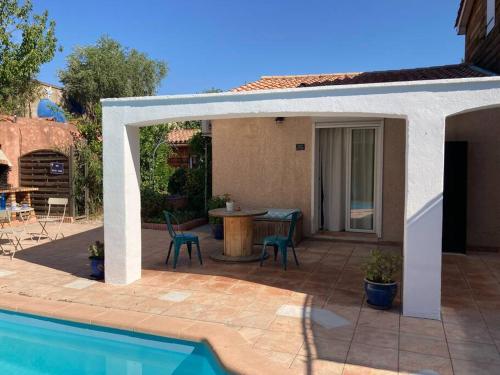 Studio indépendant avec piscine et terrasse