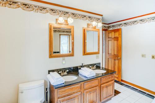 A bathroom at Bennington Home with Deck about 5 Mi to Bald Mountain!