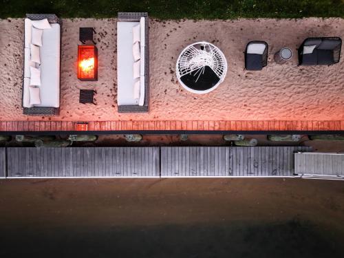 an aerial view of a building with a fan at Aqua by American Beech - Adults Only in Aquebogue