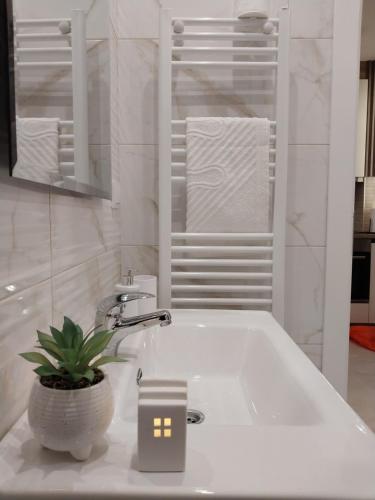 Koupelna v ubytování Lider Lux Apartman