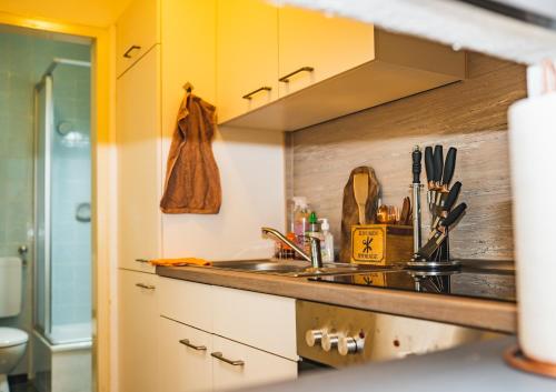 Cuisine ou kitchenette dans l'établissement Goethes Haus