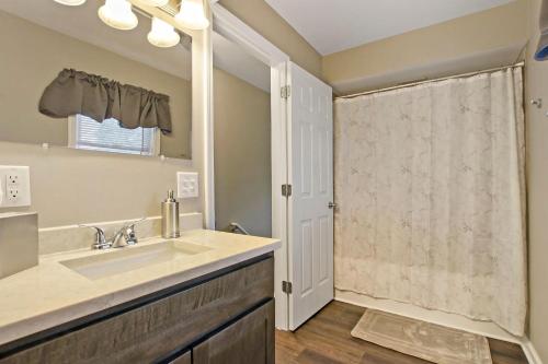 a bathroom with a sink and a shower at 26211 Antioch in Antioch