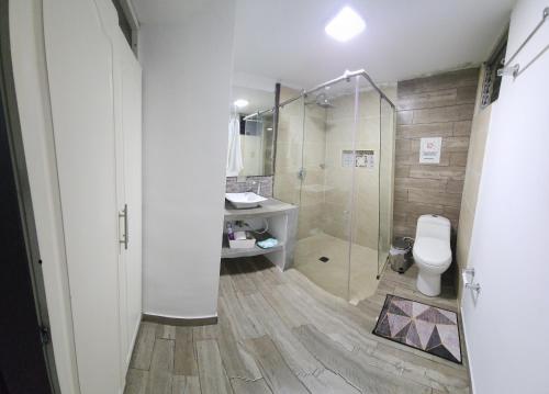 Koupelna v ubytování Finca ARES