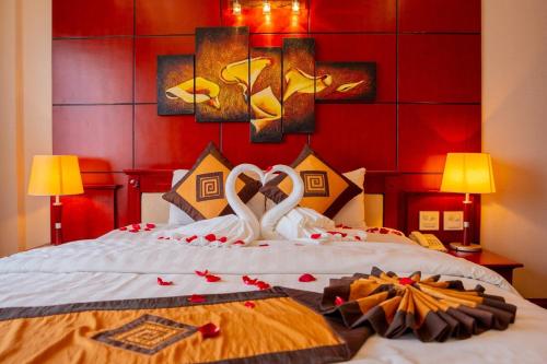 Hòa Nam Hotelにあるベッド