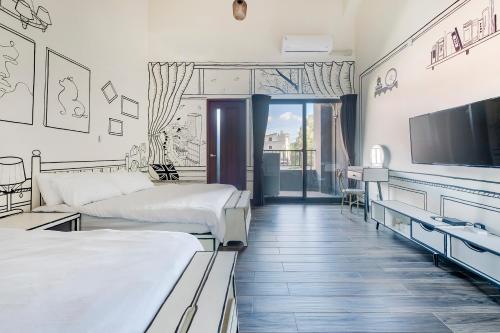 Postel nebo postele na pokoji v ubytování Pumori Guesthouse