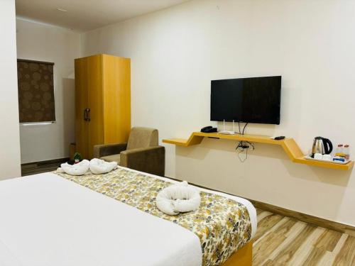 Letto o letti in una camera di Hotel Park Airport Zone Hyderabad