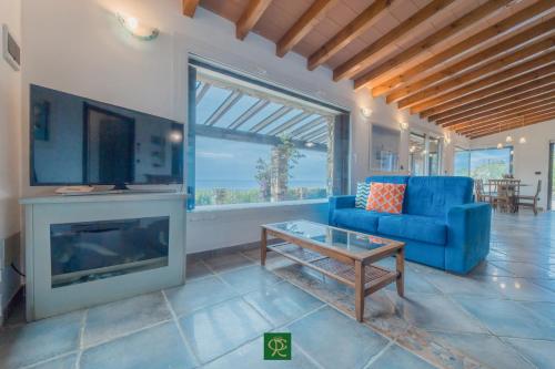 Una televisión o centro de entretenimiento en Villa Erste