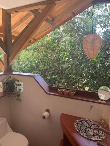 Zahrada ubytování Eco Lodge near Corcovado, 400m to Beach on a Peaceful Private Reserve
