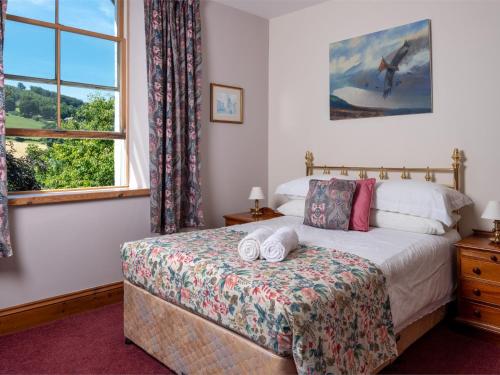1 dormitorio con cama y ventana en 2 Bed in Talybont-on-Usk BN132 en Talybont