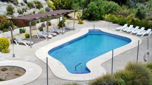 A piscina localizada em Cortijo Leontino ou nos arredores