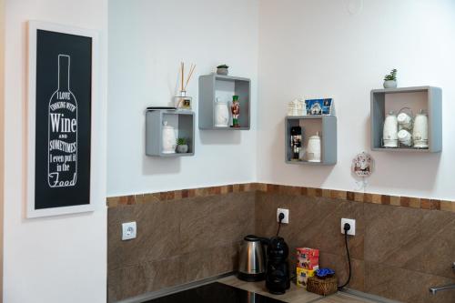 a kitchen with a counter top with aperature at White House NS in Novi Sad