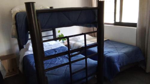Ce lit superposé se trouve dans un dortoir doté de lits superposés. dans l'établissement Naranjo Hostel, à Cancún
