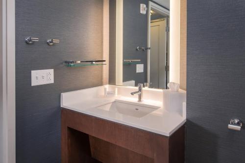 a bathroom with a sink and a mirror at Residence Inn by Marriott Baltimore at The Johns Hopkins Medical Campus in Baltimore