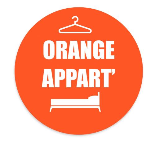 an orange orange apr sign with a hanger and the words orange appendix at ORANGE APPART in Tourcoing