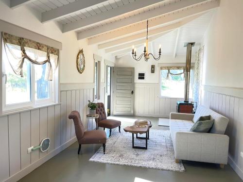 Et opholdsområde på Cabaña Vintage