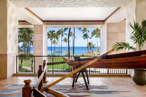 a room with a view of the ocean at Marriott's Ko Olina Beach Club in Kapolei