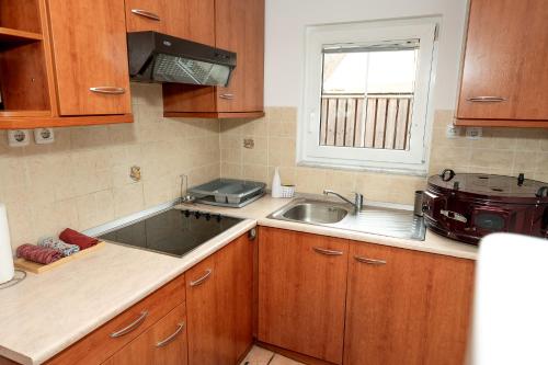 Η κουζίνα ή μικρή κουζίνα στο Apartmajske hiške Lubadarček