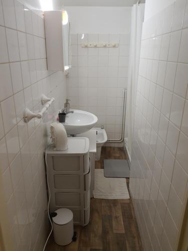 Ett badrum på Maison d'hôtes du Faubourg Charrault Saint Maixent L'Ecole