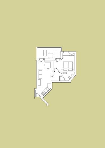 a drawing of a floor plan of a house at Gasserhof in Barbiano